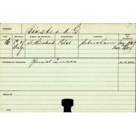 BIRSTEAD, G (Special courses)