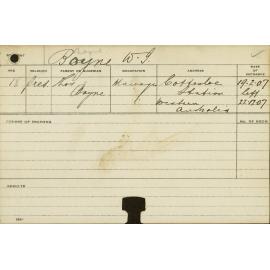 BOYNE, William J (Diploma?)