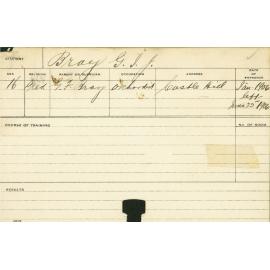 BRAY, GJF (Course Not Identified)