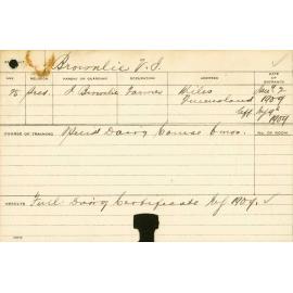 BROWNLIE, VJ (Certificate - Dairy)