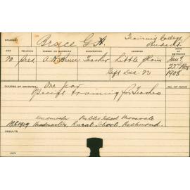 BRUCE, GH (Special Training for Teachers)