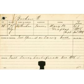 BUCHAN, WH (Special Course - Dairy & Certificate - Dairy)