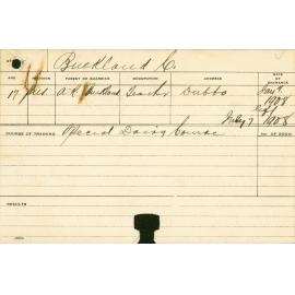 BUCKLAND, C (Special Course - Dairy)