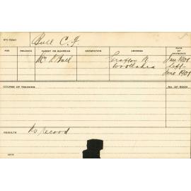 BULL, CF (Course Not Identified)