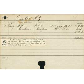 CARTER, AH (First Year Class)