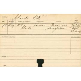 CLARKE, LH (Course Not Identified)