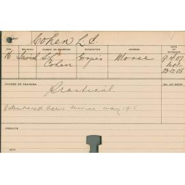 COHEN, Louis E (Practical)