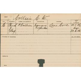 COLLIER, CW (Course Not Identified)