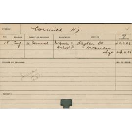 CORNISH, WJ (Course Not Identified)