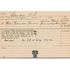 COWAN, J (Practical and Dairy Class)