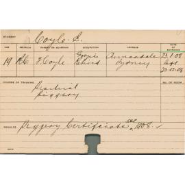 COYLE, E (Certificate - Piggery & Practical courses)