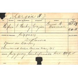 DARGIN, Hector J (Diploma in Piggery. 1st year dairy)