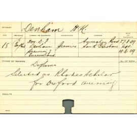 DENHAM, HK (Diploma)