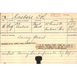 DESBOIS, DR (Certificate - Full Dairy)