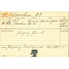 DONOHUE, HJ (Certificate - Piggery)