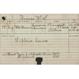 FARMER, William S (Hawkesbury Diploma of Agriculture (HDA))