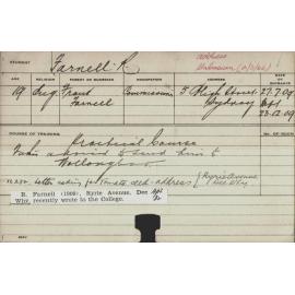 FARNELL, R (Practical Course)