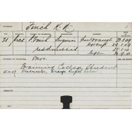 FINCH, KN (Training College Student)