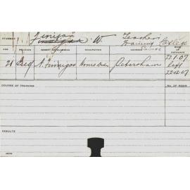 FINIGAN, W (Teachers Training College)