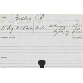 FORSTER, B (Course Not Identified)