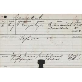 GENGE, Archibald Benjamin (Hawkesbury Diploma of Agriculture (HDA))