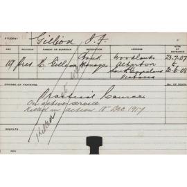 GILLION, JF (Practical courses)