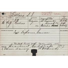 GILLIES, JJ (Full Diploma Course)