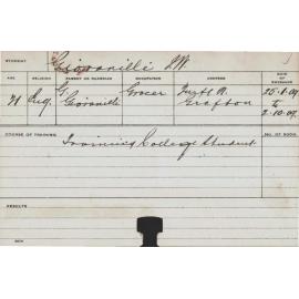 GIOVANELLI, IW (Training College Student)