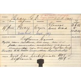 GRAY, GF (Diploma Course)