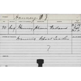 HANNEY, J (Training School Teacher)