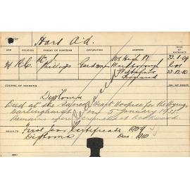 HART, Arthur A (Diploma)