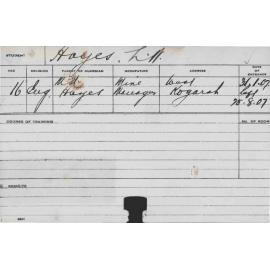 HAYES, LN (Course Not Identified)