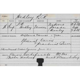 HEDLEY, RB (Special Dairy & Practical courses)