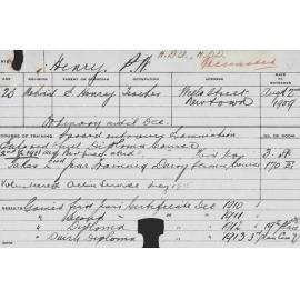 HENRY, P (Hawkesbury Diploma of Agriculture (HDA) & Hawkesbury Diploma in Dairy (HDD))