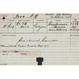 HORE, Arnold W (Practical Courses)