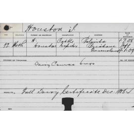 HOUSTON, J (Certificate - Dairy)