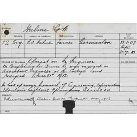 HULME, GW (Special Course - Engineer)