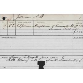 JOHNSON, RG (Certificate - Piggery/ Certificate - Dairy)