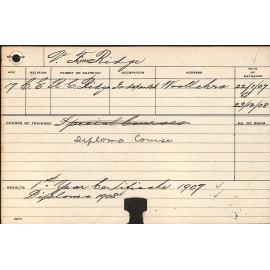 FARRAN-RIDGE, V (Diploma Course)