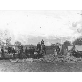 Clearing the Site - Taken about where Stable Square now stands [Hawkesbury Agricultural College (HAC)]