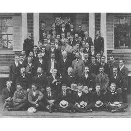 Staff and students - Outside Toxana [Hawkesbury Agricultural College (HAC)]