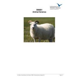 Learning Guide - Animal Science (300801) - Spring 2013