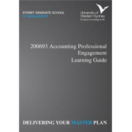 Learning Guide - Accounting Professional Engagement (200693) - Autumn 2013