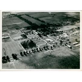 Aerial photograph of the College from South - Memorial Library but no new swimming pool [Hawkesbury Agricultural College (HAC)]