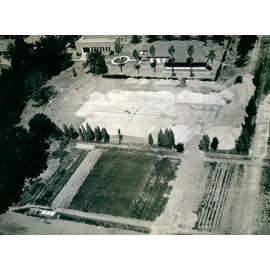 Aerial photograph - Swimming pool under construction [Hawkesbury Agricultural College (HAC)] - Print 2 of 3