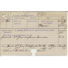 AITKEN, George Bruce (Hawkesbury Diploma of Agriculture (HDA))