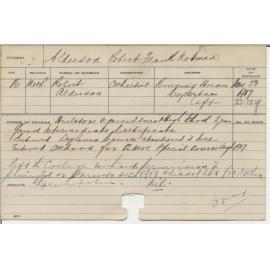 ALDERSON, Robert Frank K (Hawkesbury Diploma of Agriculture (HDA), Orchard - Special)