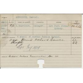 AUPRINCE, Marcel (Special Course - Orchard)