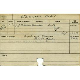 BARKER, B R L (Hawkesbury Diploma of Agriculture (HDA) (First Year Only))