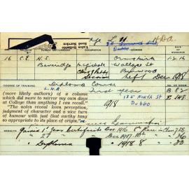 BEVERIDGE, Lawrence Henry (Hawkesbury Diploma of Agriculture (HDA))